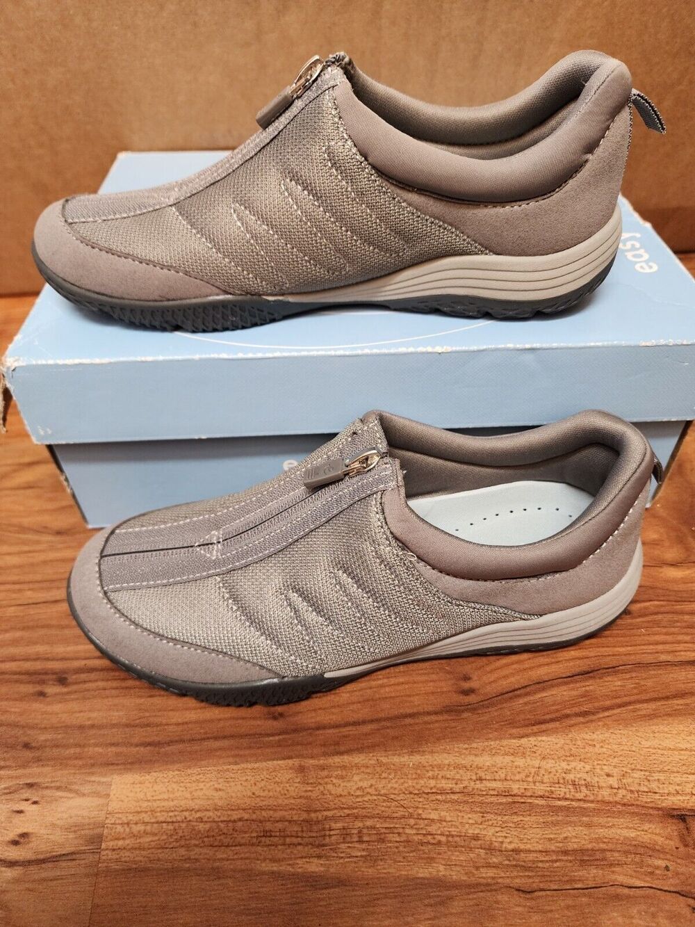 Easy Spirit Be Strong 2 Slip on Sneakers in Taupe NEW Size 5M Zip up